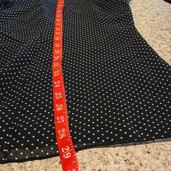 VTG Sag Harbor 2 pc Dress Midnight Blue White Polka Dots Layered Skirt size 2X - Picture 16 of 16